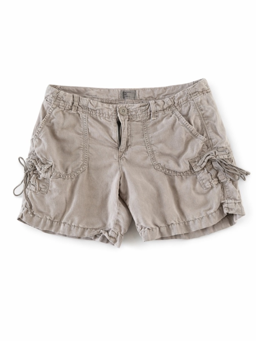 American Eagle Cargo Shorts Size 00 Khaki Low Rise Utility Y2K